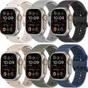 Sport Band for Apple Watch Ultra/3/2 Bands 49mm 46mm 45mm 44mm 42mm 41mm 40mm 38mm iWatch Wristband for Men Women,Waterproof Silicone Strap for Apple Watch Series 11 10 9 8 7 6 5 4 3 SE 3/2nd 41 45 mm (13-Starlight/Grey/Black/Milk Tea/Navy/Army Green)