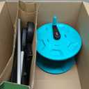 Garden Hose Reel for Outside,Hold Up to 100 ft of 5/8 Hose,Portable Hose Reel Cart with Adjustable Armrests and 2 Wheels,Durable Water Hose Holder for Garden, Yard, Lawn