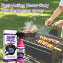 Cleaner&Degrcaser Smoky Stains,Fast-Acting Grill Cleaner Spray,120ml Fast Acting Grill Degreaser Spray for Outdoor Grills,Heavy Duty BBQ Degreaser for Burnt Food & Stubborn Grease. (1)