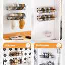 Hat Rack for Wall, 2 Pack Large Hat Organizer with More Hooks, Holds 56 Caps, Metal Wall Mounted Hat Holder for Baseball Caps, Closet Bedroom Kitchen Bathroom, Black