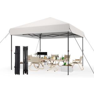 10x10 Pop Up Canopy Tent, Heavy Duty Outdoor Canopy with One Push Setup, UPF 50+ All Season Waterproof Commercial Street Vendors Party Tents with Roller Bag, 8 Stakes & 4 Sandbags, White 10x10 Pop Up Canopy Tent, Heavy Duty Outdoor Canopy with One Push Setup, UPF 50+ All Season Waterproof Commercial Street Vendors Party Tents with Roller Bag, 8 Stakes & 4 Sandbags, White
