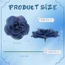 Yunlly 100 Pcs Artificial Flowers Fake Silk Roses Long Stem Rose Bouquet Wedding Party Home Decor for DIY Baby Shower Centerpieces Tables Home Decorations(Navy Blue)