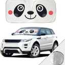 HOMEYA Car Windshield Sunshade, Cartoon Panda Auto Sun Shade Foldable Sun Visor Protector UV Ray Reflector Shield to Keep Vehicle Cool & Damage Free Protect Kids Baby & Pets (59 x33.5 Inch) (Panda)