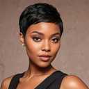 Pixie Cut Wig - Synthetic Wigs for Black Women, Short Pixie Cut Wig, Black Wigs