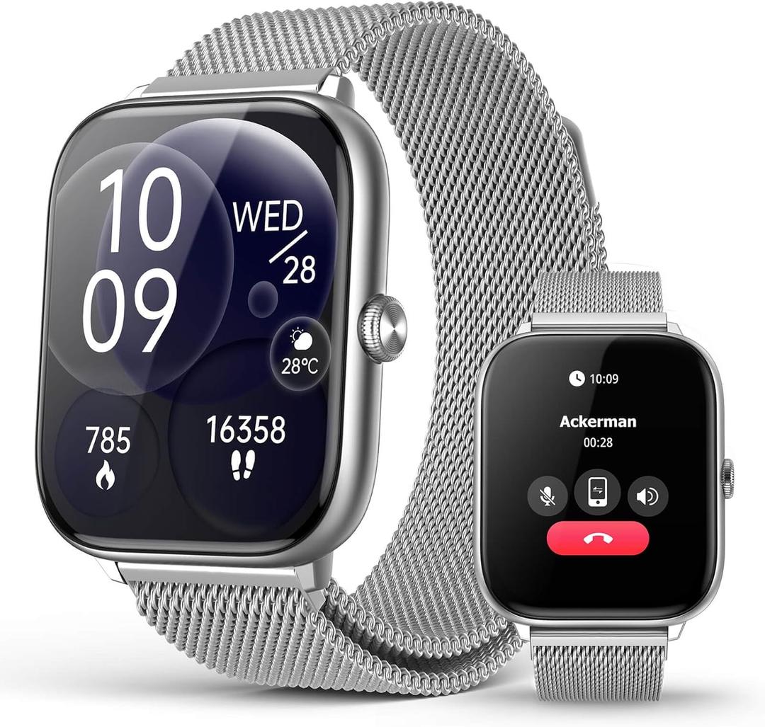 EarlySincere 2.06" AMOLED Smart Watches with Blood Pressure, 118 Sports Modes, Fitness Activity Tracker for Men Women