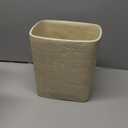 Polytree Natural Travertine Textures Bathroom Trash Can 1.8 Gallon(7 Liter) Small Kitchen Garbage Can,Living Room Bedroom Trash Can, Decor Wastebasket for Home Office (Handmade of Resin) (Yellow Stone)