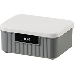 Lockable Storage Container Bin 2.3 Gallon/9L Heavy-Duty Plastic Organizer Box with Changeable Combination Lock, Versatile Secure Storage for Home, Office, Travel, Outdoor & School (Grey)