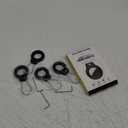 SPGUARD for AirTag Holder Case with Keychain, Air Tags-4 Pack for Apple Air Tag Holder with Wire Cable Lock Key Ring Chain Air Tagholder Accessories for GPS Item Tracker Kids,Keys,Luggage (Black/Black/Black/Black)
