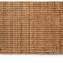 Handwoven Jute Rug - 2'x3', Natural Fiber Area Rug, Eco-Friendly, Durable, Versatile Accent Rug for Living Room, Bedroom, or Entryway, Boho Decor, Rustic Charm, Reversible, Easy to Maintain