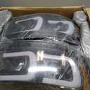 LED DRL Headlights Assembly for 06-08 Dodge Ram 1500 2500 3500 Left and Right Side Replacement Headlamp Amber Reflector Black Housing
