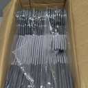 BAGAIL Plastic Hangers 50 Pack with Non-Slip Design,0.2 Inches Thick, 360Swivel Hook Space Saving Organizer for Bedroom Closet,Shirts,Pants(Grey- S Shaped) (Gray)