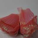 GORGECRAFT 10 Yards Ruffled Fabric Organza Trims Gradient Pleated Lotus Leaf Trim Lace Fabric Ribbon Tulle Border Retro Chiffon Trimmings Decorative Applique for Sewing Dress Costume Craft(Coral)