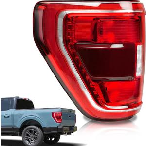 Tail Lights Compatible With 2021 2022 2023 Ford F150 XLT TREMOR Halogen W/Blind Spot, Left Driver Sidee Brake Rear Taillight Assembly,Replace ML3Z13405C