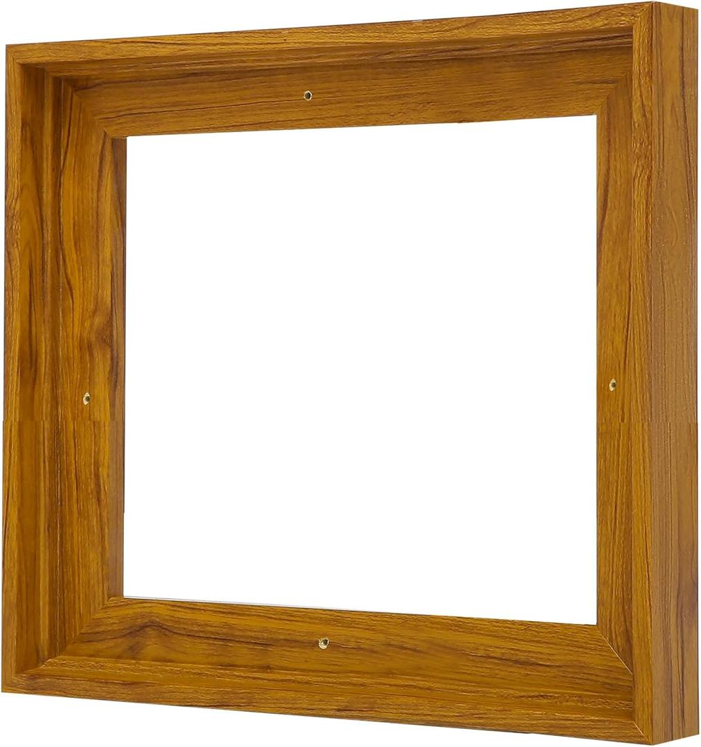 Canvas Floater Frames for 20"x20"Canvas Paintings,Square Canvas Frame,Floating Frames for Canvas with 0.6"~0.9" Deep for Wall Decor Oil Painting (Walnut)
