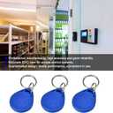 2 x 125Khz RFID Proximity ID Card fob Token Tags Key Fobs Keychains RFID Proximity Card Key RFID Access Control Keyfobs fob for Door Electric Lock System (Blue, 100 PCS) (ID Card) Cards