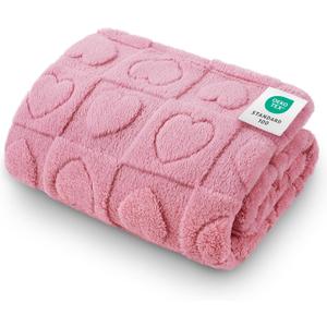 Luciphia Small Dog Blanket Washable Pet Bed Cover Soft Fluffy Puppy Blanket with Premium Fleece 300GSM Cozy Calming Cat Blankets for Indoor Cats Pink 30x20 inch