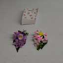 HAIMEIKANG 2 Pieces Hawaiian Flower Hair Clips - Artificial Tropical Flower Hair Pins Large Hair Flowers For Women Hawaiian Hair Accessories Wedding Hair Piece (Pink+Purple+Green)