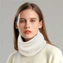 Chalier 3 Pack Neck Warmer for Women Cold Weather Knit Winter Scarf Thick Infinity Neck Gaiter for Men Women (A Pack Black White Grey)