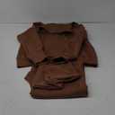 ANRABESS Women 2 Piece Outfits 2025 Fall Fashion Airport Wide Leg Pants Lounge Set Leisure Travel Vacation Clothes Sweatsuits (Medium, Burnt Brown)