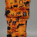 Halloween Fabric 1 Yard Ghost Pumpkin Cats Pattern Halloween Orange Printed Fabric for Sewing Quilting Apparel Crafts Home Decor Supplies (1 Piece)