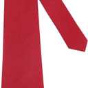 Mens Solid Linen Ties - Slim Pattern Necktie for Men Wedding Groomsmen (Standard 58 ", Burgundy Red)