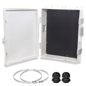 Outdoor Electrical Junction Box, Ventilation and Heat Dissipation ABS Plastic Project Enclosure with Internal Mounting Panel 13"x 9.2"x 3.7"