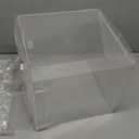 Hammont Clear Acrylic Box - Square Cube Home Storage Boxes - Bathroom Organizers | Kitchen | Office Containers - Display Box with Lid - Party Favor Gift Boxes | Measures 5.88"x5.88"x5.88" | 1 Pack