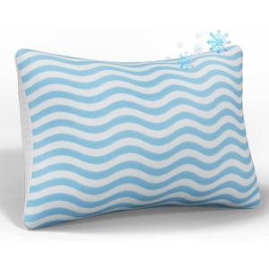 SLEEPDIARY Queen Pillow 1 Pack  Adjustable Shredded Memory Foam Cooling Bed Pillows, Custom Loft for Side, Back, and Stomach Sleepers, Shape-Retaining Support & Washable Cover