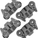 W10195416 Dishwasher Wheels Lower Rack Fit for Kitchen-aid Ken-more May-tag Whirl-pool Dishwasher Rack Parts, Dishwasher Rack Replacement W10195416V 4245021 AP4567523 EAP11722152 by AMI PARTS(4 Pcs), height2.88in