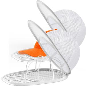 Eiito Hat Washer for Washing Machine,Hat Cleaner for Baseball Caps with Frame Cage and Mesh Bag2Pack White