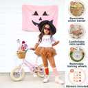 Petimini 18 Inch Little Kids Bike for Age 5 6 7 8 Years Old Girls Retro Vintage Style Bicycles with Basket Training Wheels and Bell, Pink