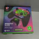 PDP Gaming REMATCH GLOW Enhanced Wired Controller: Licensed Xbox Series X|S Gamepad, Xbox One, Windows PC, Mappable Back Buttons, Audio Control, Customizable Companion App: Space Dust Glow in the Dark