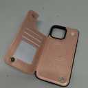 ONETOP Compatible with Magsafe for iPhone 16 Pro Max Wallet Case with Card Holder, PU Leather Kickstand RFID Blocking Case, Double Magnetic Clasp and Durable Shockproof Cover 6.9 Inch (Rose Gold)
