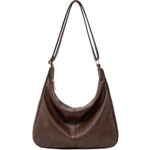 Hobo Bags for Women Foldable Vegan Leather Shoulder Handbag Slouchy Tote Crossbody Purses