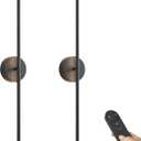KARTOOSH Battery Operated Wall Sconces, Dimmable Wall Sconces Set of Two, 350°Rotate, 3000K LED Black Wireless Wall Light for Living Room, Bedroom, Hallway, 40.1 Inch (2 Pack)