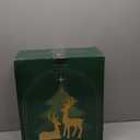 Christmas Reindeer Figurines - Resin Deer Statues for Home Dcor, Xmas Tabletop Decor, Fireplace Mantel, Shelf & Cabinet Ornaments (Set of 2 Elk Sculptures) (Clear)