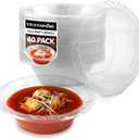Stock Your Home Elegant Clear Plastic Bowls for Parties Small Disposable Bowl for Fancy Dinner or Cocktail Party, Soup and Salad, Thick and Sturdy