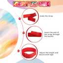 6 Pcs Three 3 Legged Races Bands Colorful Elastic Rope Firm Elastic Bands Races Band for Adults Outdoor Team Building Games