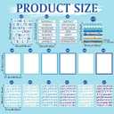 96 Pcs Science Fair Board Supplies 60 Trim Scalloped Poster Boards 24 Presentation Border Stickers 4 Self Adhesive Project Titles 8 Letter Sticker for Classroom Display(Ocean Style)