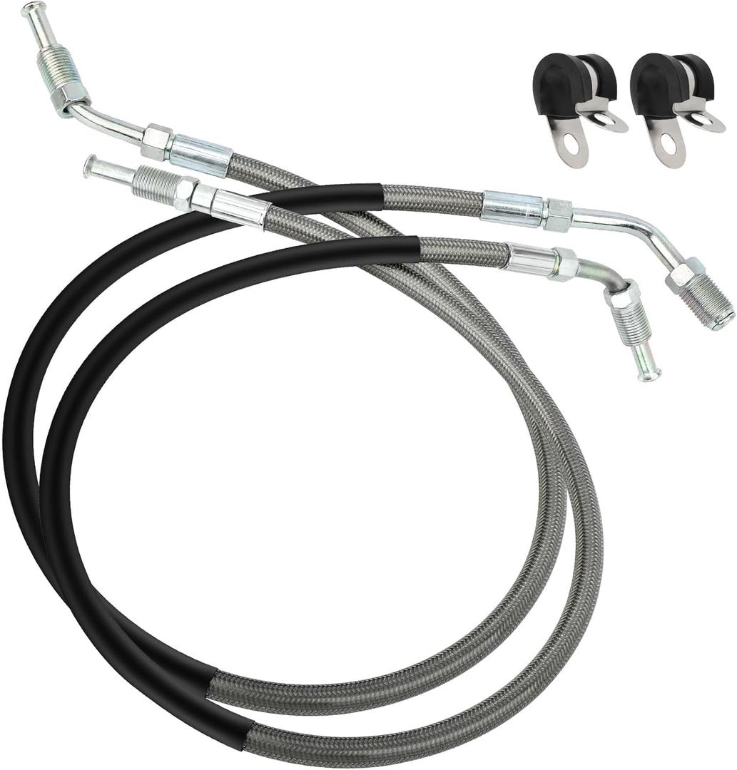 Front Left & Right Brake Hose Line for Polaris Sportsman Magnum Trail Boss Blazer Xplorer Xpress Scrambler Sport Xpediti-on Big Boss Diese-l Worker 250 300 325 350 400 425 500 335 455 1930753 1930752