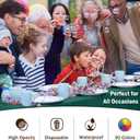 Exquisite 12-Pack Premium Plastic Tablecloth 54in. x 108in. Rectangle Table Cover - Dark Green