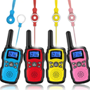 Wishouse Walkie Talkies for Kids Adults Long Range 4 Pack,Toys for 4-12 Year Old Boys Girls,Rechargeable 2 Way Radio with Usb Charger Battery Flashlight,Outdoor Hiking Camping Games Xmas Birthday Gift