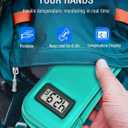 EVA Insulated Cooler Travel Case for Zepbound Injector Pens, 2 TSA Approved Ice Pack, Real-Time Temperature Display, Medication Cooler for Travel & Daily Use