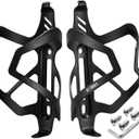 Corki Cycles Heavy Duty Bike Water Bottle Holder, Lightweight Aluminum Cage Shockproof Design for Road Mountain Gravel Bikes, Holds 21-32 oz, 2-Pack Black