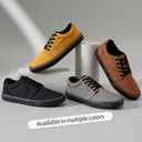 kufeiti Men's Canvas Black Casual Shoes Sneakers Low Top Lace Up Walking Shoes Sneakers for Men (Yellow)