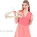 MIZGI Premium Velvet Hangers (50 Pack) - Heavy Duty, Non Slip Felt - Ivory, Chrome Hooks, Space Saving Suit Hangers