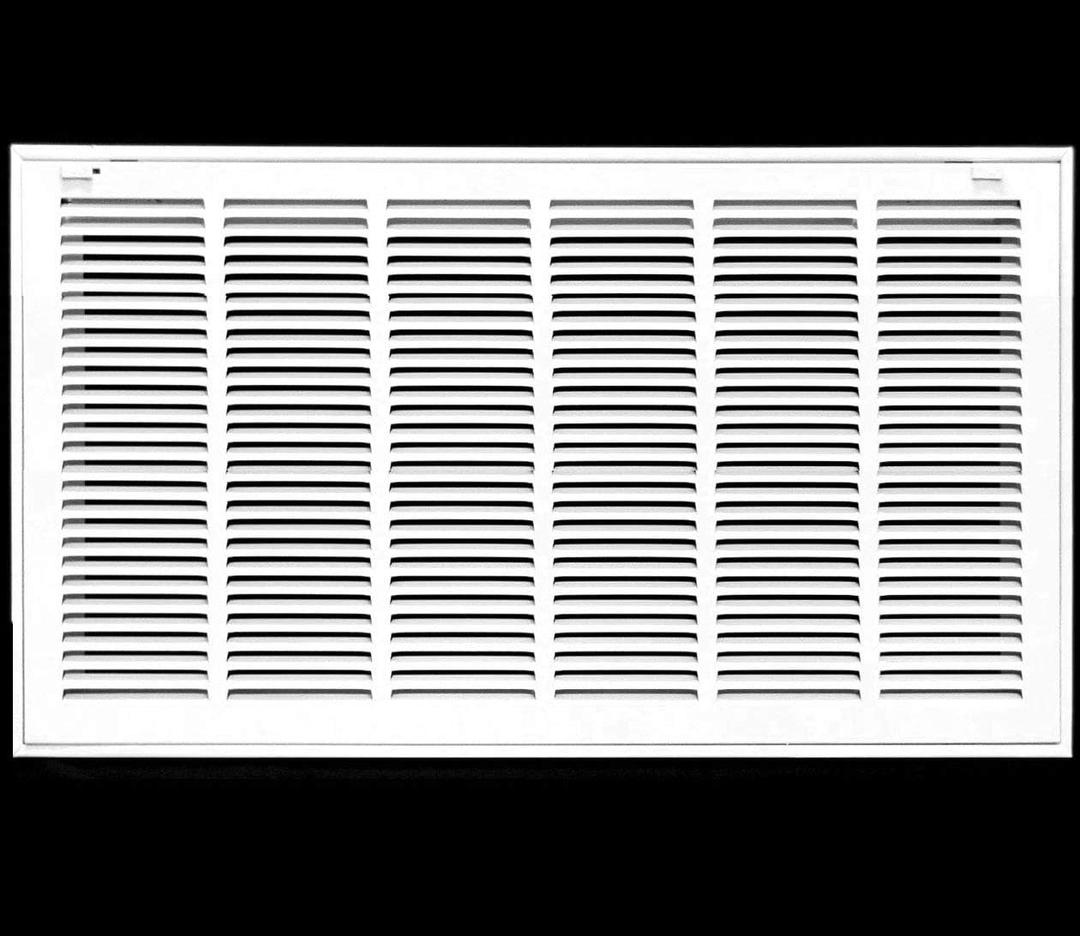 HVAC Premium 28 x 20 Duct Opening Steel Return Air Filter Grille, for 1-inch Filter, Removable Door, Flat Stamped HVAC Vent Cover Grille, Outer Dimensions 30.5 x 22.5
