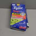 Ziploc Quart Food Storage Bags, Stand-Up Bottom, Easy to Fill, 76 Count 