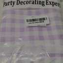 ShinyBeauty Lilac Checkered Tablecloth 54"X108" Light Purple Rectangular Dining Overlay - White Table Cloth Rectangle Washable for Party/Holiday