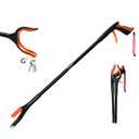 1Pcs Orange 32" Foldable Grabber Reacher Tool,Reacher Grabber Pickup Tool for Seniors with 360 Rotating Anti-Slip Jaw & Strong Magnet,Extra Long Trash Picker Upper Grabber,Litter Picker